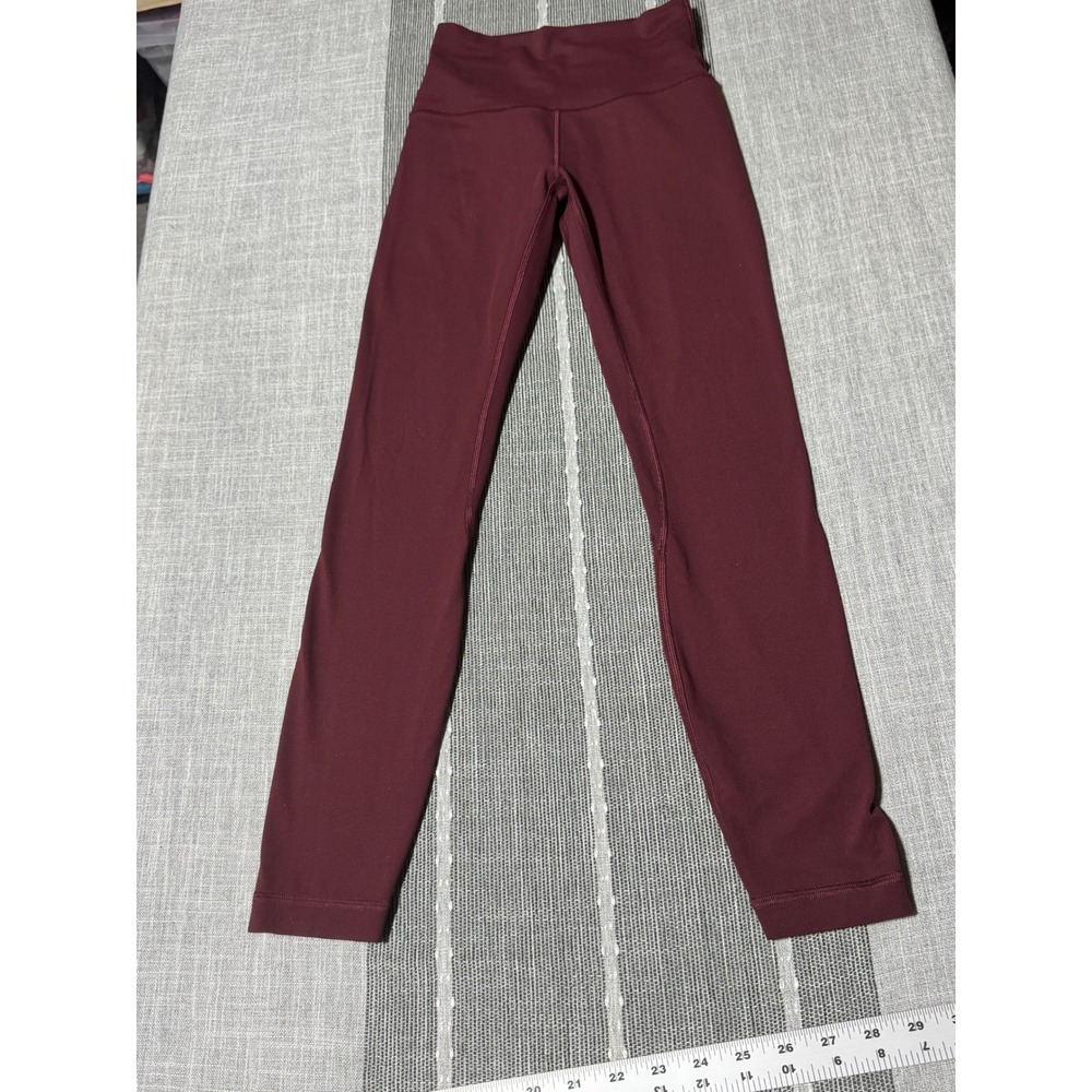 Lululemon Align High‎ Rise Crop Leggings Burgundy Size 2